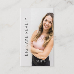 Personalised Realtor Modern Vertical Photo Design Business Card
