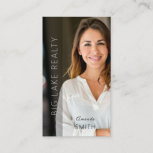 Personalised Realtor Modern Vertical Photo Design Business Card
