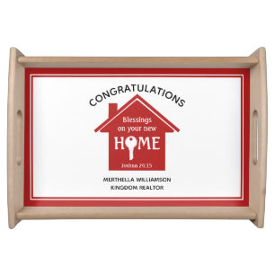 Personalised Realtor to Client New Home Serving Tray