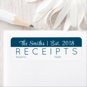 Personalised Receipt Organisation Labels