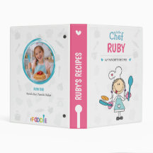 Personalised Recipe Binder for Girls with Photo
