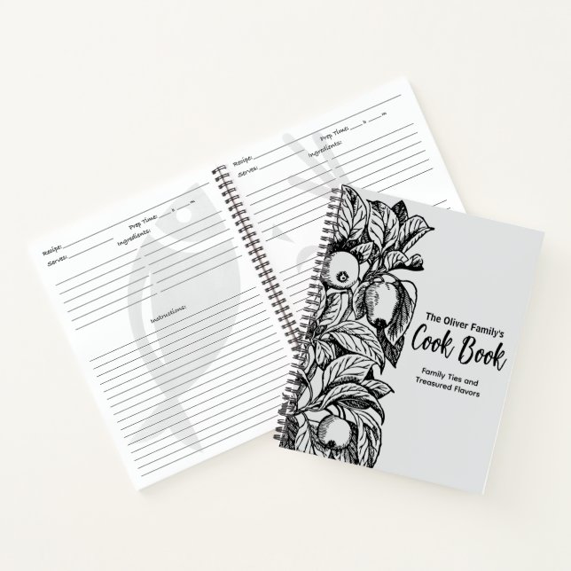 Personalised recipe book | Blank Custom Cookbook (Inside)