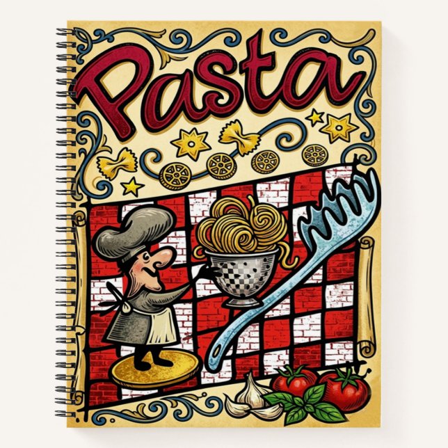 Personalised Recipe Book - Custom Italian Cookbook (Front)