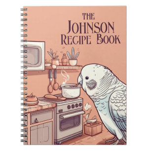 Personalised Recipe Book with Cooking Budgie
