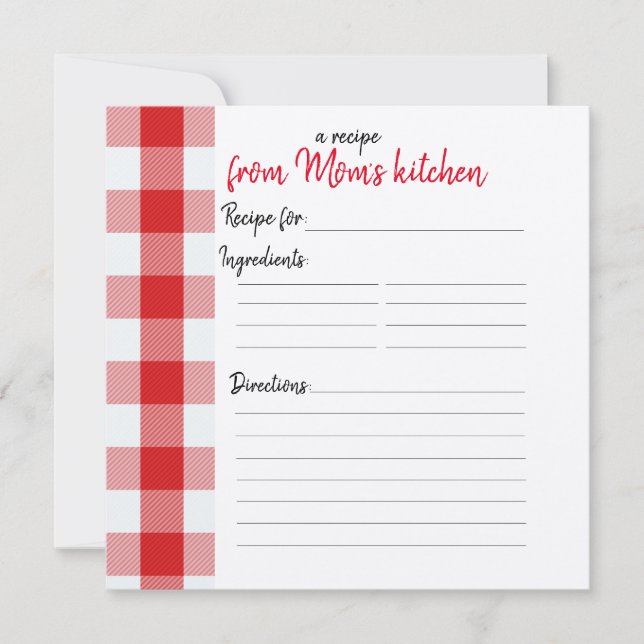 Personalised Recipe Cards (Front)