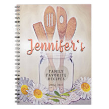 Personalised Recipe Cookbook Notebook