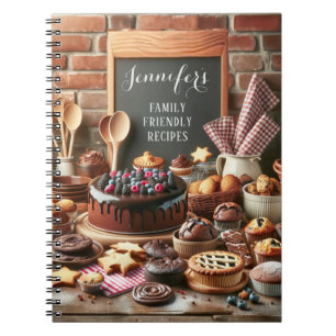 Personalised Recipe Cookbook Notebook