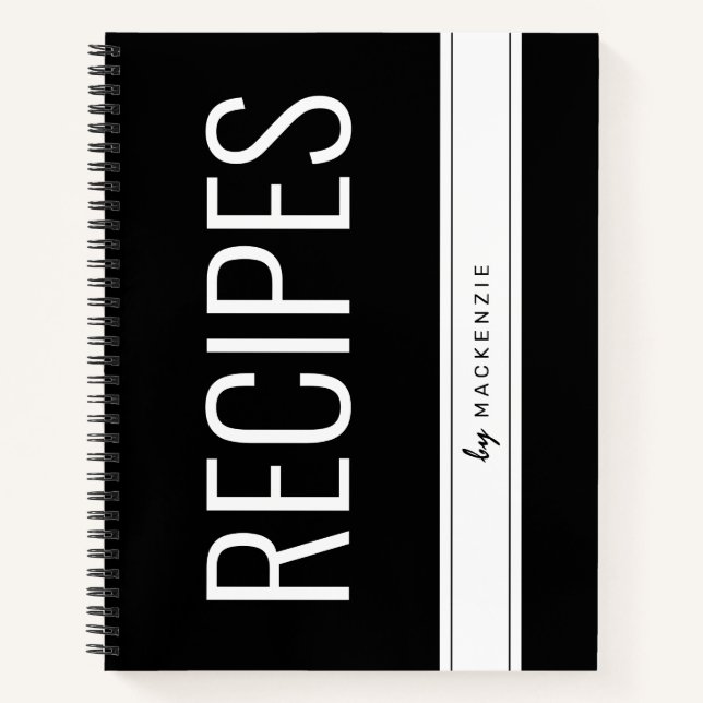 Personalised Recipe Cooking Chef Notebook (Front)