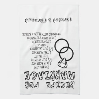 Personalised "Recipe for Marriage" Bridal Shower Tea Towel