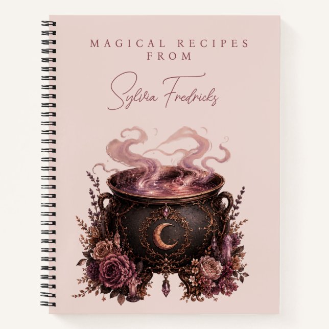 Personalised Recipe Notebook - Gothic Tea Set (Front)