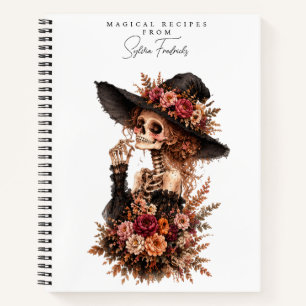 Personalised Recipe Notebook - Gothic Tea Set
