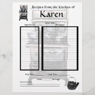 Personalised recipe page
