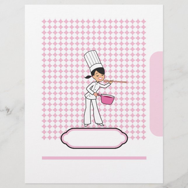 Personalised Recipe Pages - Chef Themed (Front)