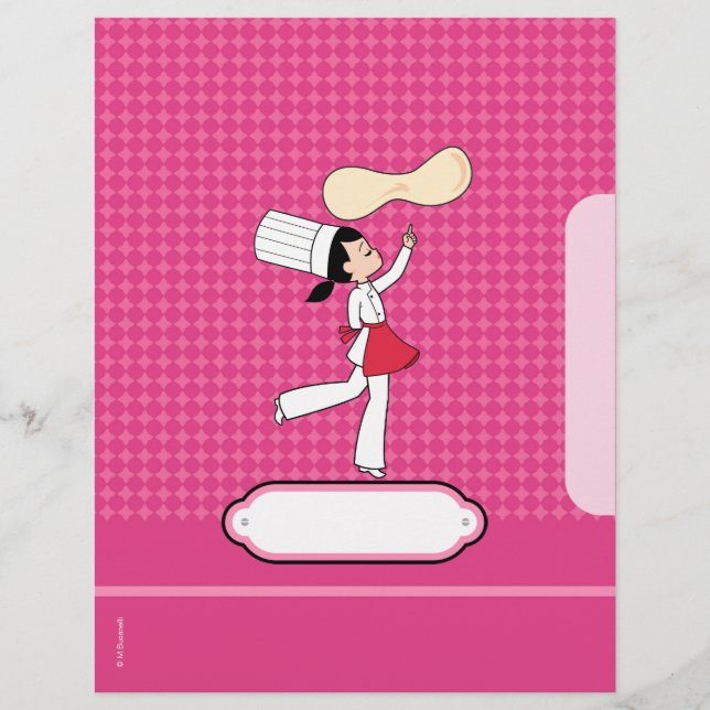 Personalised Recipe Pages with Cool Illustration (Front)