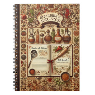 Personalised Recipe Spiral Notebook