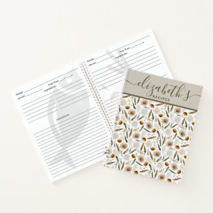 Personalised Recipe Spiral Notebook
