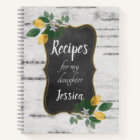 Personalised Recipes for my Daughter with Lemons