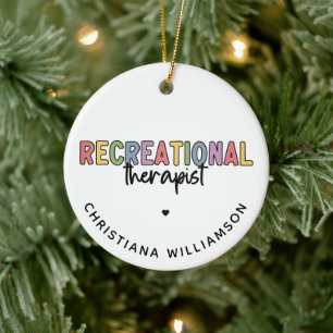 Personalised Recreational Therapist Ceramic Tree Decoration