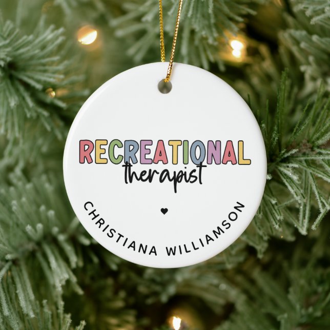 Personalised Recreational Therapist Ceramic Tree Decoration (Tree)