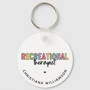 Personalised Recreational Therapist Key Ring