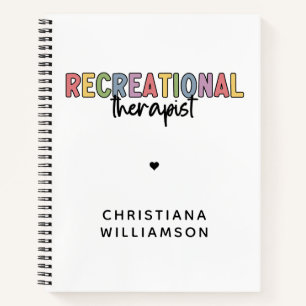 Personalised Recreational Therapist Notebook