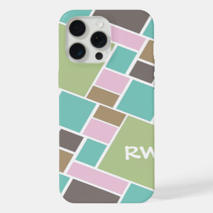 Personalised Rectangle and squares pattern iPhone 15 Pro Max Case