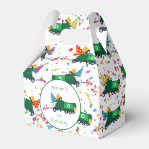 Personalised Recycling Garbage Truck Party Pattern Favour Box