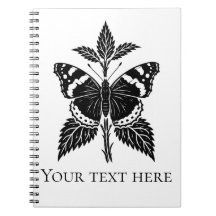 Personalised Red Admiral Butterfly Notebook 