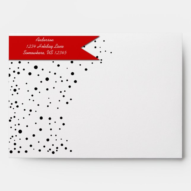 Personalised Red and Black A Year In Review Envelopes (Front)