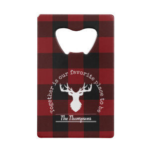 Personalised Red and Black Buffalo Plaid