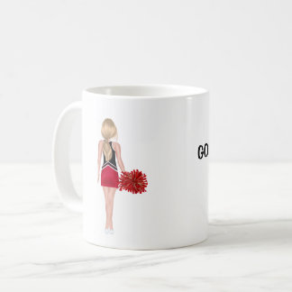 Personalised Red and Black Cheerleader Coffee Mug