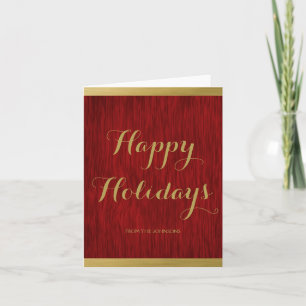 Personalised Red and Gold Elegant Holiday