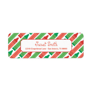Personalised Red and Green Crayon Holiday