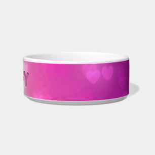 Personalised Red and Pink Hearts Bowl