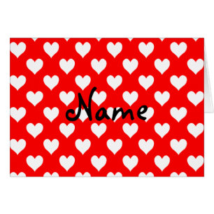 Personalised Red and White Heart Pattern