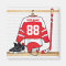 Personalised Red and White Ice Hockey Jersey