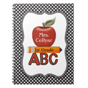 Personalised Red Apple Teacher's Journal