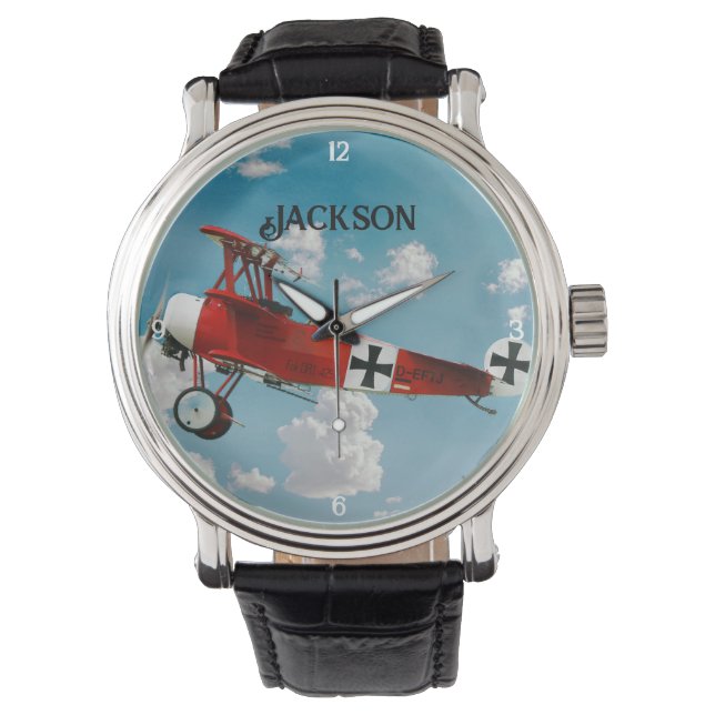Personalised Red Baron Fokker Watch (Front)