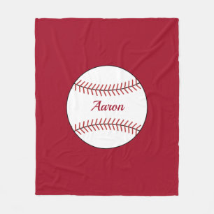Personalised Red Baseball Blanket Gift