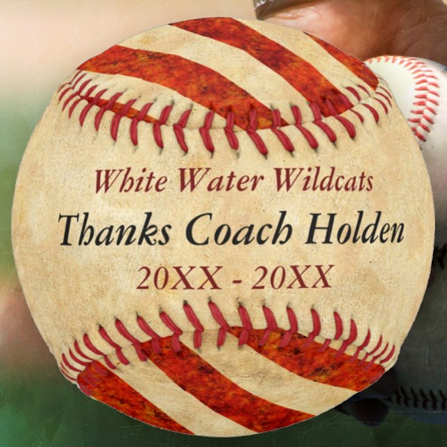 Personalised Red Baseball Coach Thank You (Creator Uploaded)