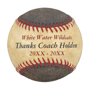 Personalised Red Baseball Coach Thank You