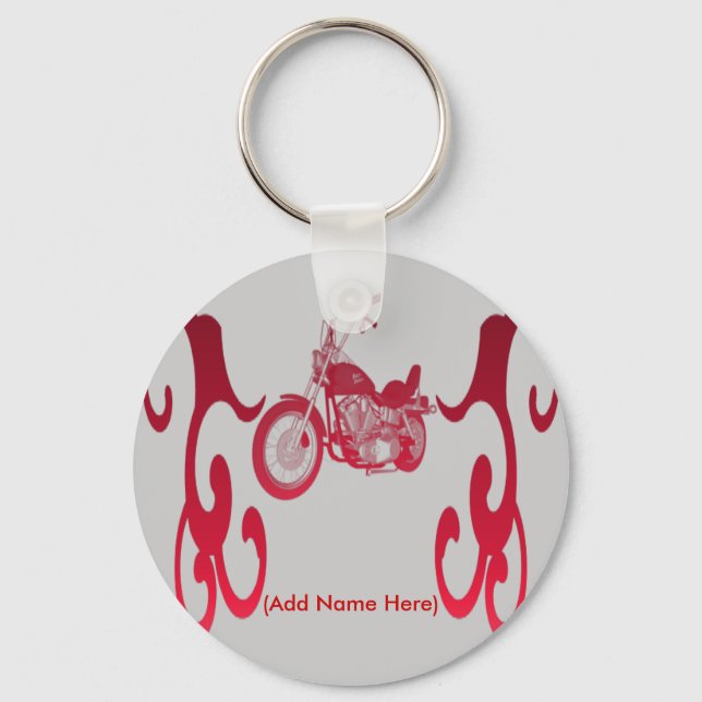 Personalised Red Bike - Keychain (Front)