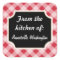 Personalised Red Black Kitchen Stickers