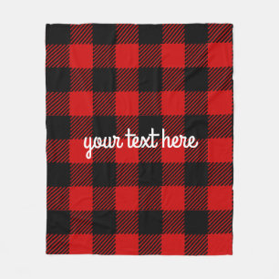 Personalised Red Buffalo Plaid Blanket