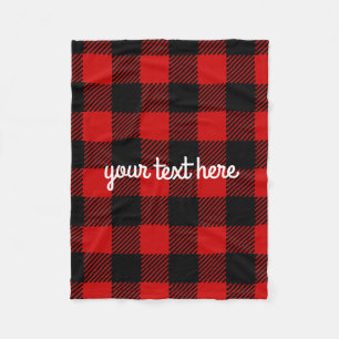 Personalised Red Buffalo Plaid Blanket
