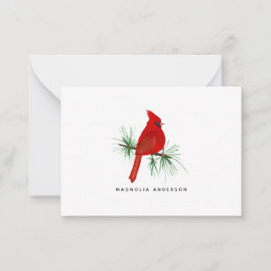 Personalised Red Cardinal Note Card