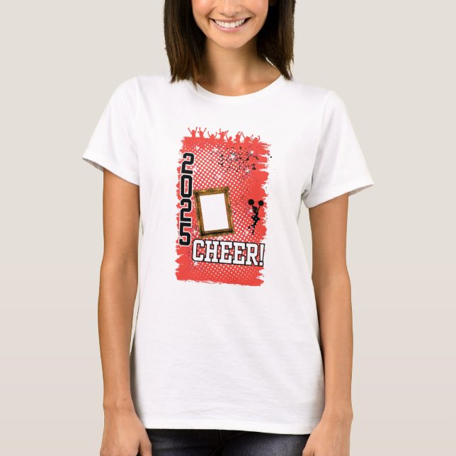 Personalised Red Cheer Leader 2025 T-Shirt (Front)