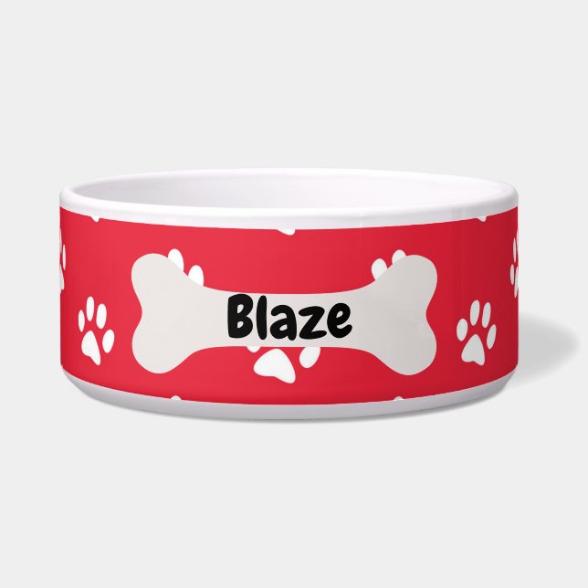 Personalised  Red Dog Puppy Paw Print (Front)