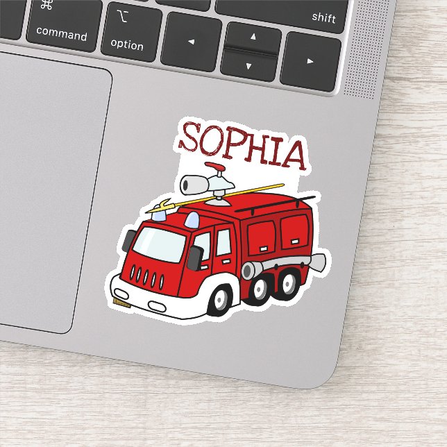 Personalised Red Firetruck (Detail)