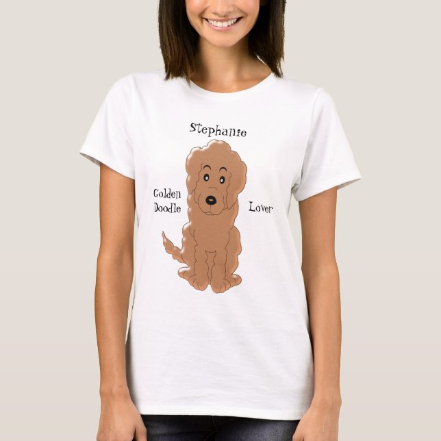 Personalised Red Goldendoodle Dog Design T-Shirt (Front)